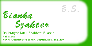 bianka szakter business card